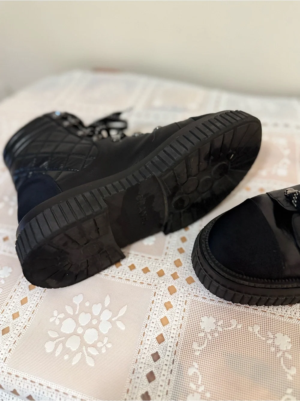 Chanel black women's boots size 7.5